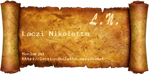 Laczi Nikoletta névjegykártya