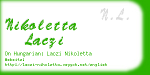 nikoletta laczi business card